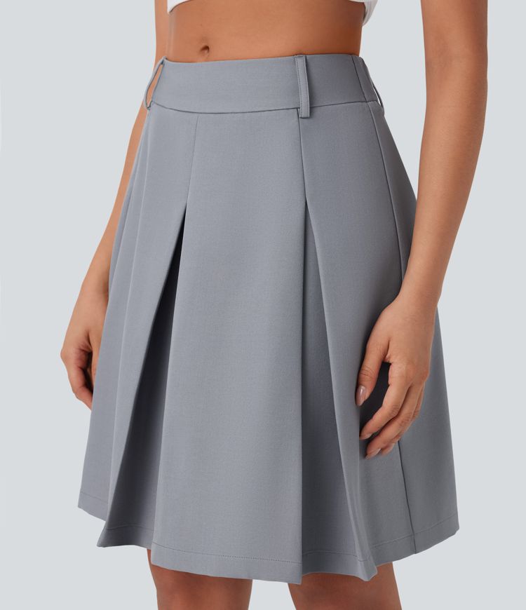 Mid Rise A-Line Mini Casual Skirt