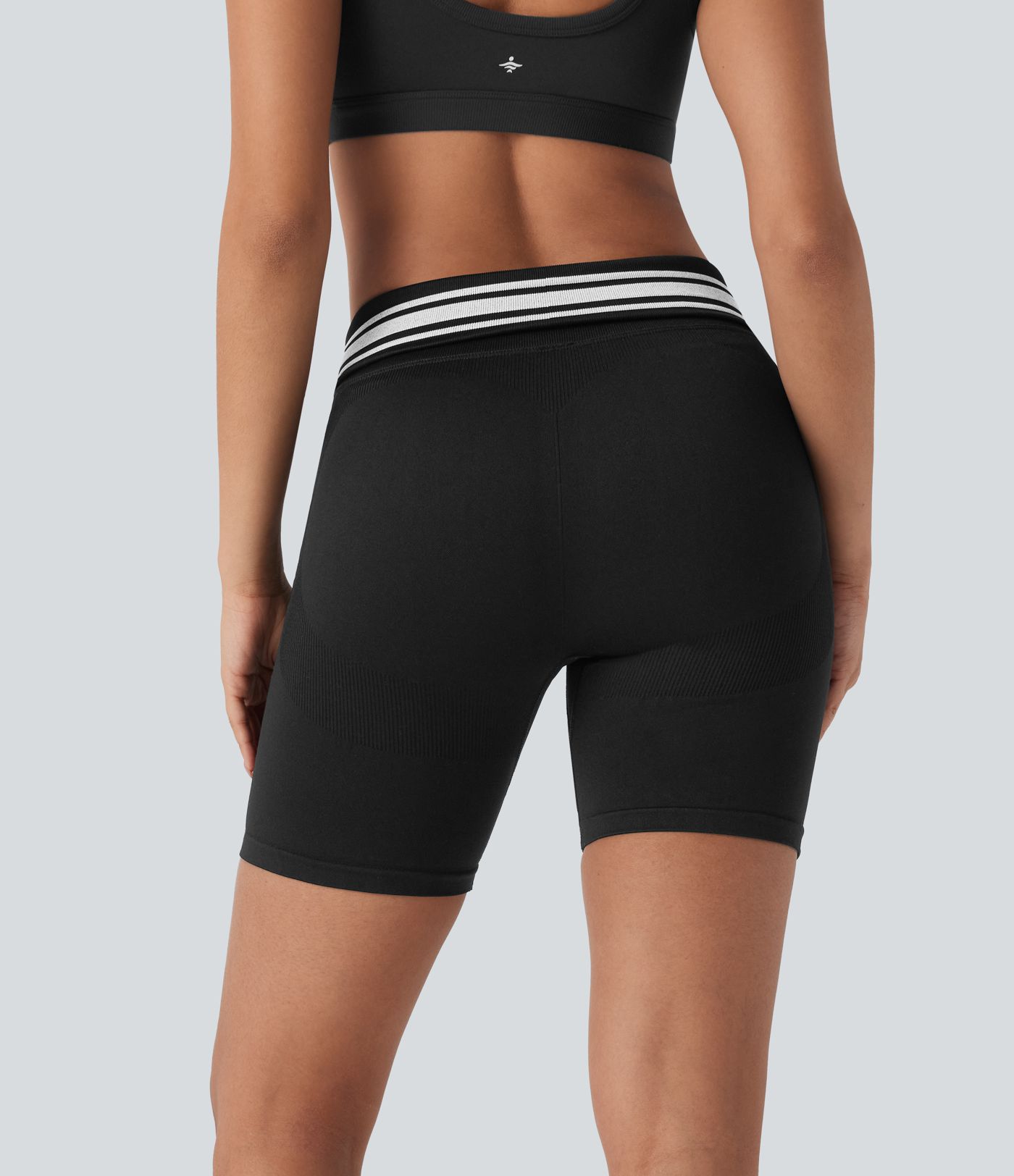 Short cycliste taille haute color block repliable sans couture OneForm Seamless Flow Short cycliste taille haute color block repliable sans couture OneForm Seamless Flow