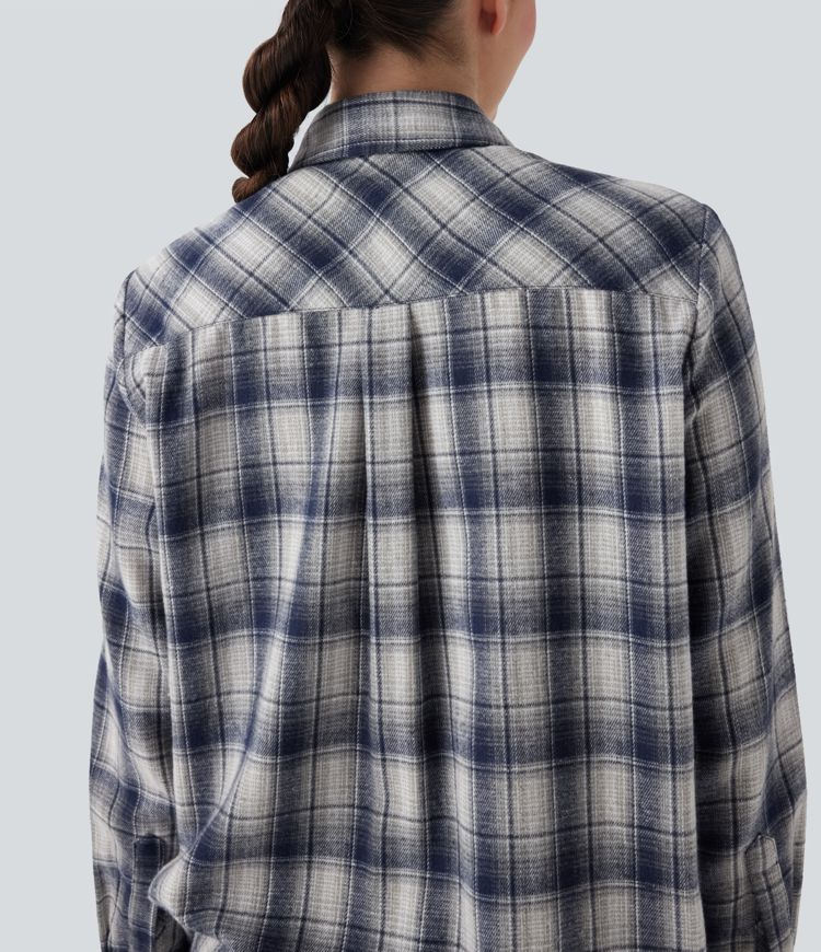 Long Sleeve Plaid Casual Shirt