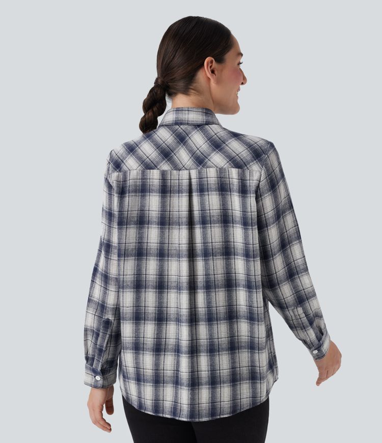 Long Sleeve Plaid Casual Shirt