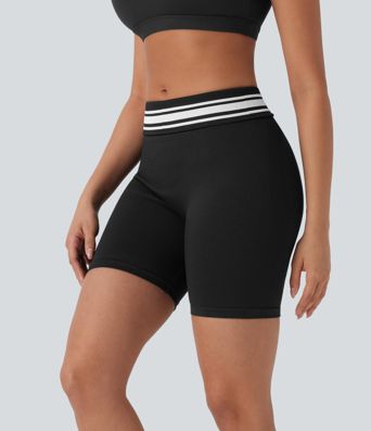 Short cycliste taille haute color block repliable sans couture OneForm Seamless Flow Short cycliste taille haute color block repliable sans couture OneForm Seamless Flow