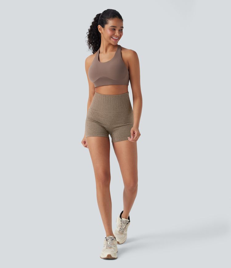 Seamless Flow Super High Waisted Yoga Biker Shorts 3''