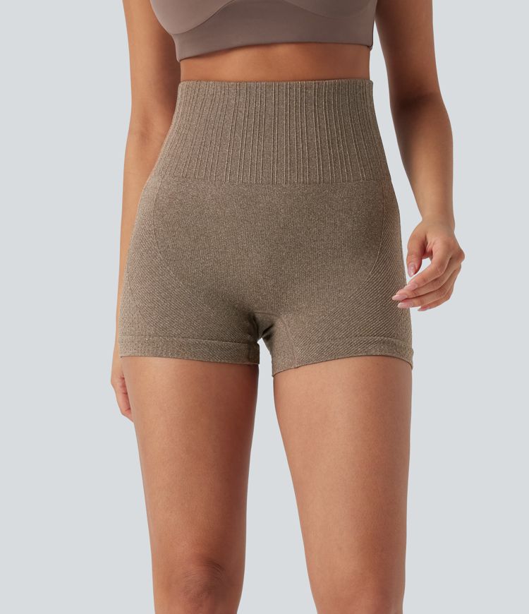 Seamless Flow Super High Waisted Yoga Biker Shorts 3''