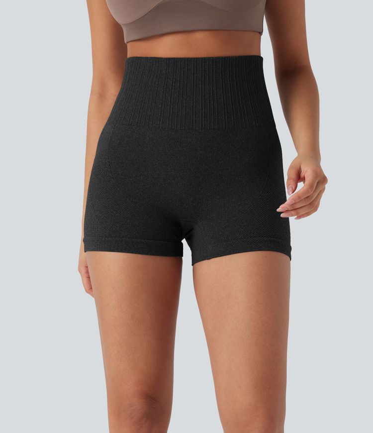 Seamless Flow Super High Waisted Yoga Biker Shorts 3''