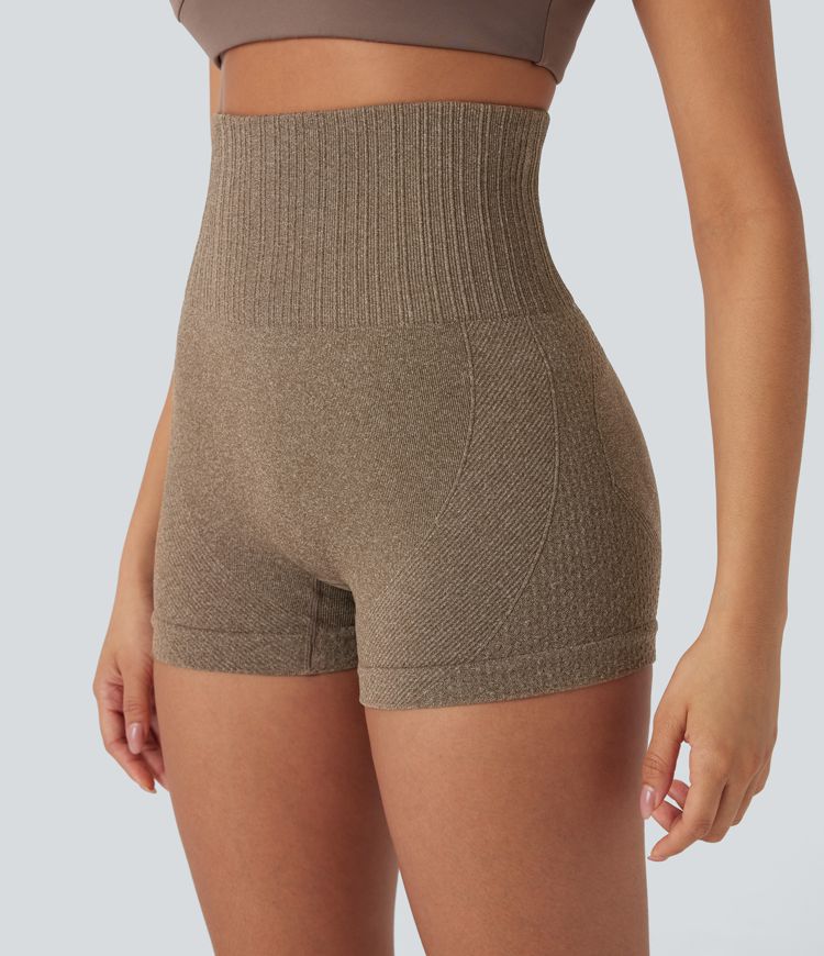 Seamless Flow Super High Waisted Yoga Biker Shorts 3''
