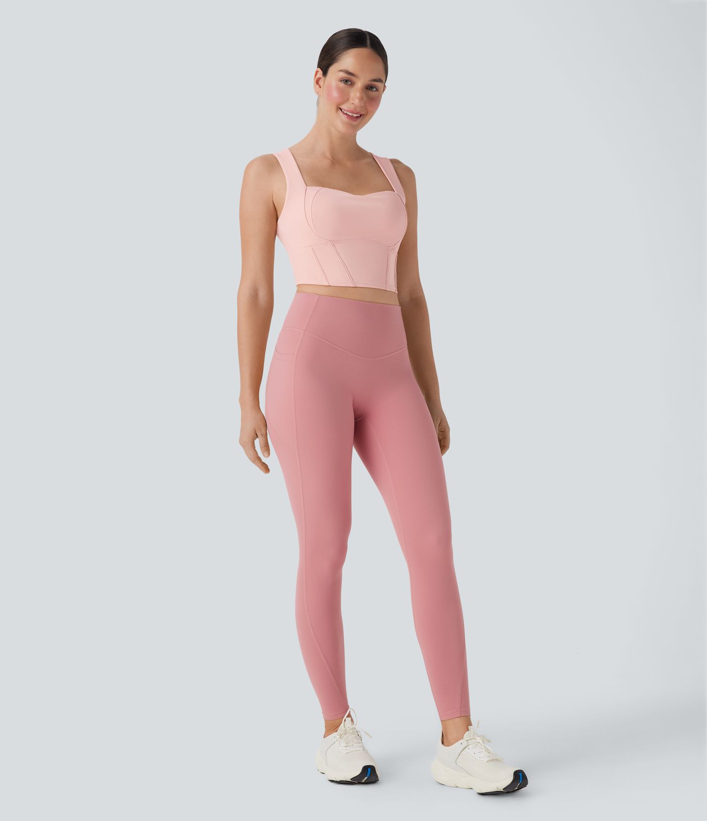 Sweetheart Neck Cropped Yoga Sports Top