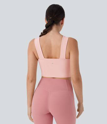 Sweetheart Neck Cropped Yoga Sports Top
