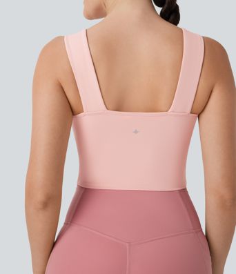 Sweetheart Neck Cropped Yoga Sports Top
