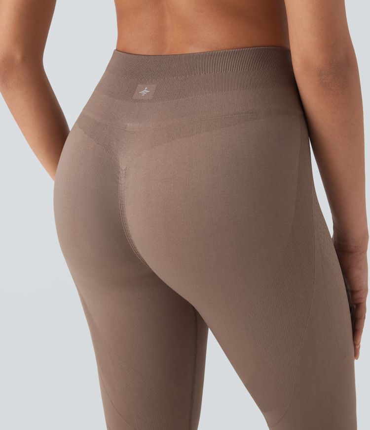 Seamless Flow High Waisted 7/8 Workout Leggings