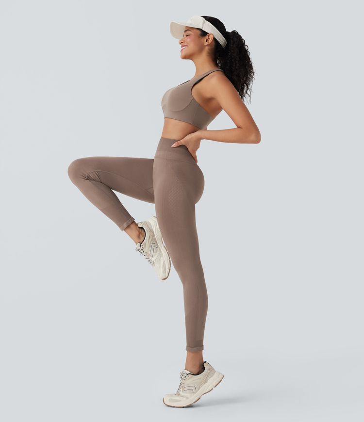 Seamless Flow High Waisted 7/8 Workout Leggings