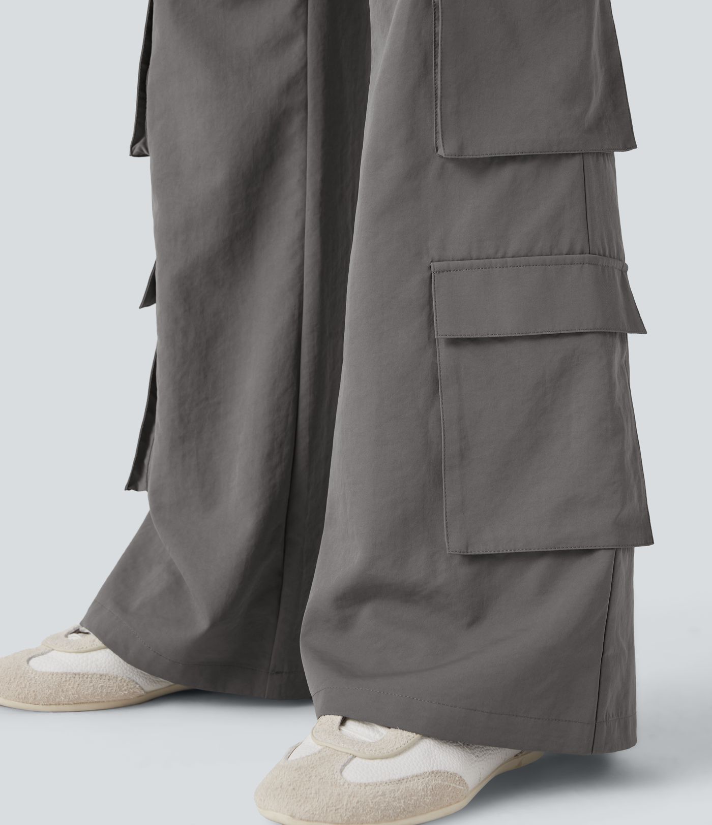 Mid Rise Casual Cargo Pants with Pockets