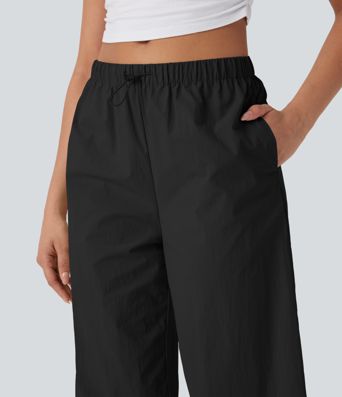 Low Rise Cinchable Hem Yoga Joggers with Pockets