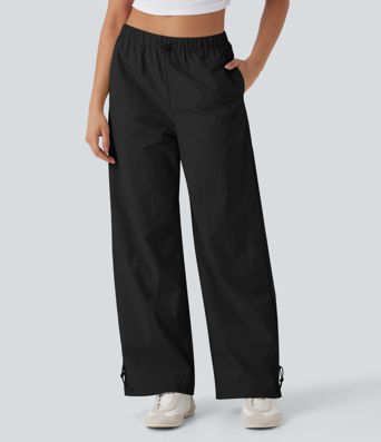 Low Rise Cinchable Hem Yoga Joggers with Pockets