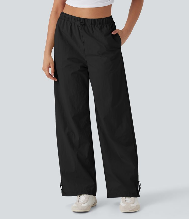 Low Rise Cinchable Hem Yoga Joggers with Pockets