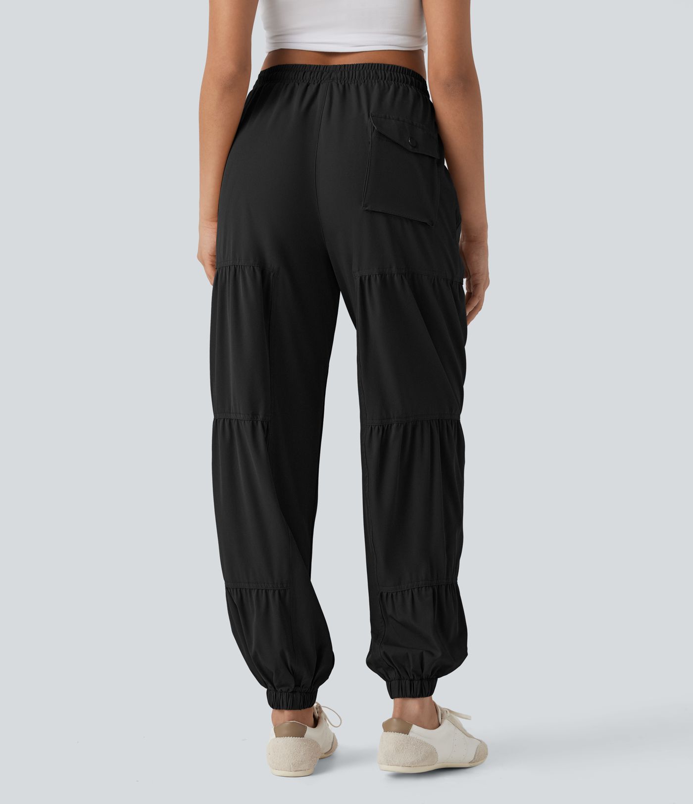 Mid Rise Drawstring Quick Dry Casual Joggers with Pockets