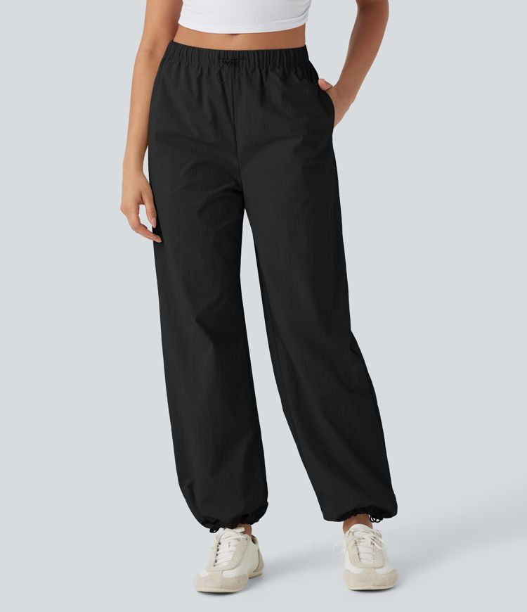 Low Rise Cinchable Hem Yoga Joggers with Pockets