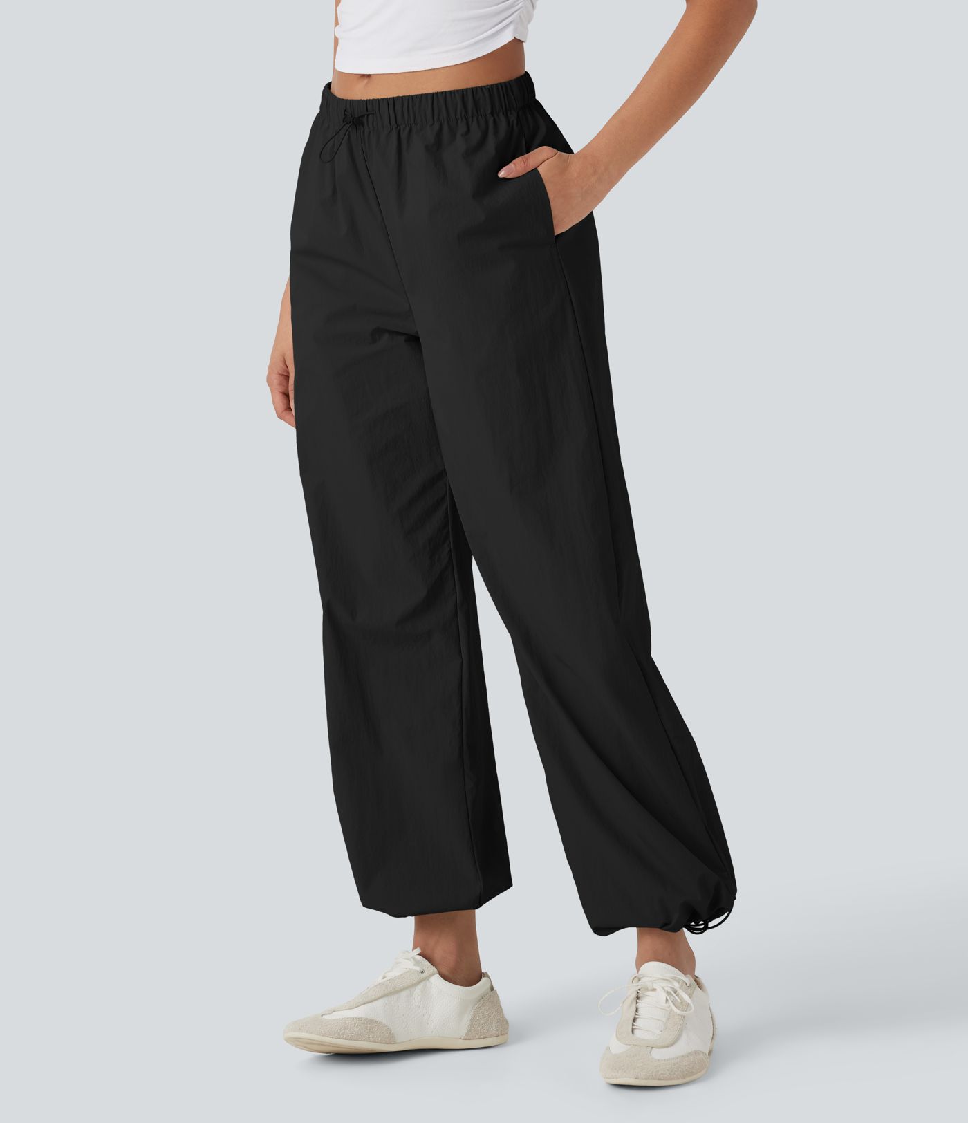 Low Rise Cinchable Hem Yoga Joggers with Pockets