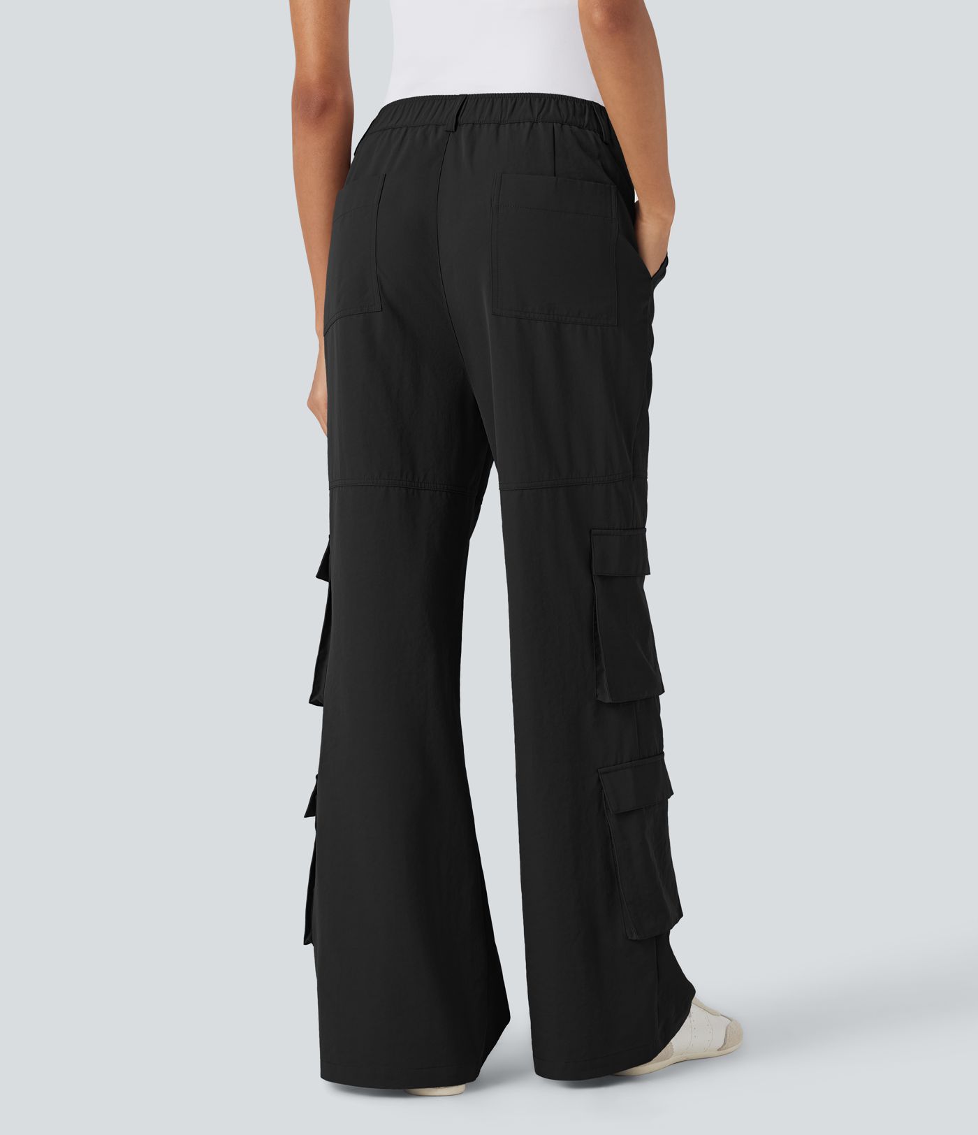 Mid Rise Casual Cargo Trousers with Multiple Pockets