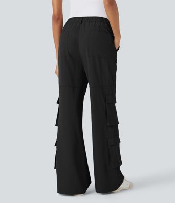 Mid Rise Casual Cargo Trousers with Multiple Pockets