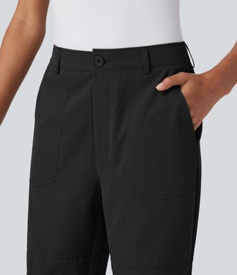 Mid Rise Casual Cargo Trousers with Multiple Pockets