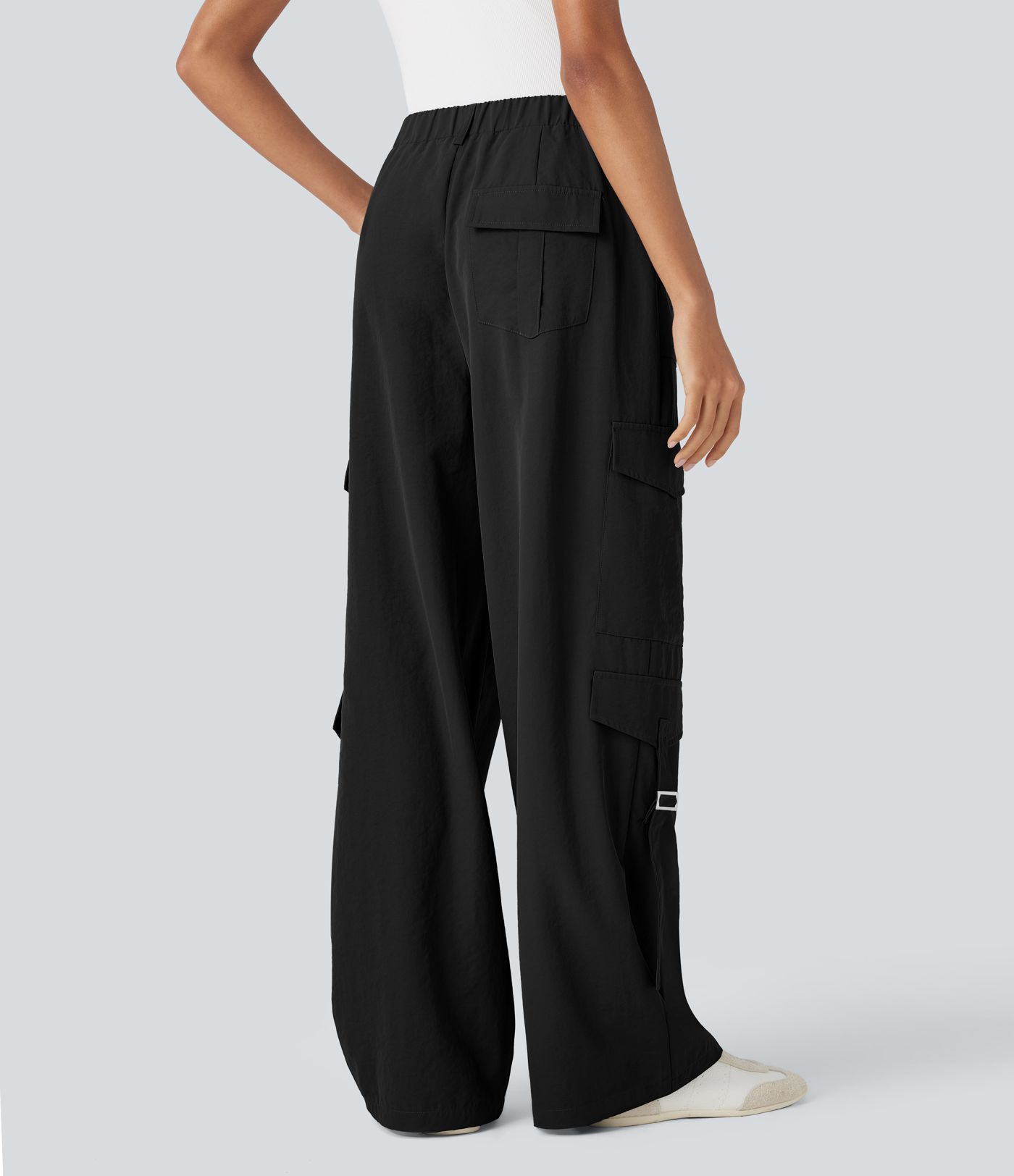 High Waisted Travel Cargo Pants with Pockets