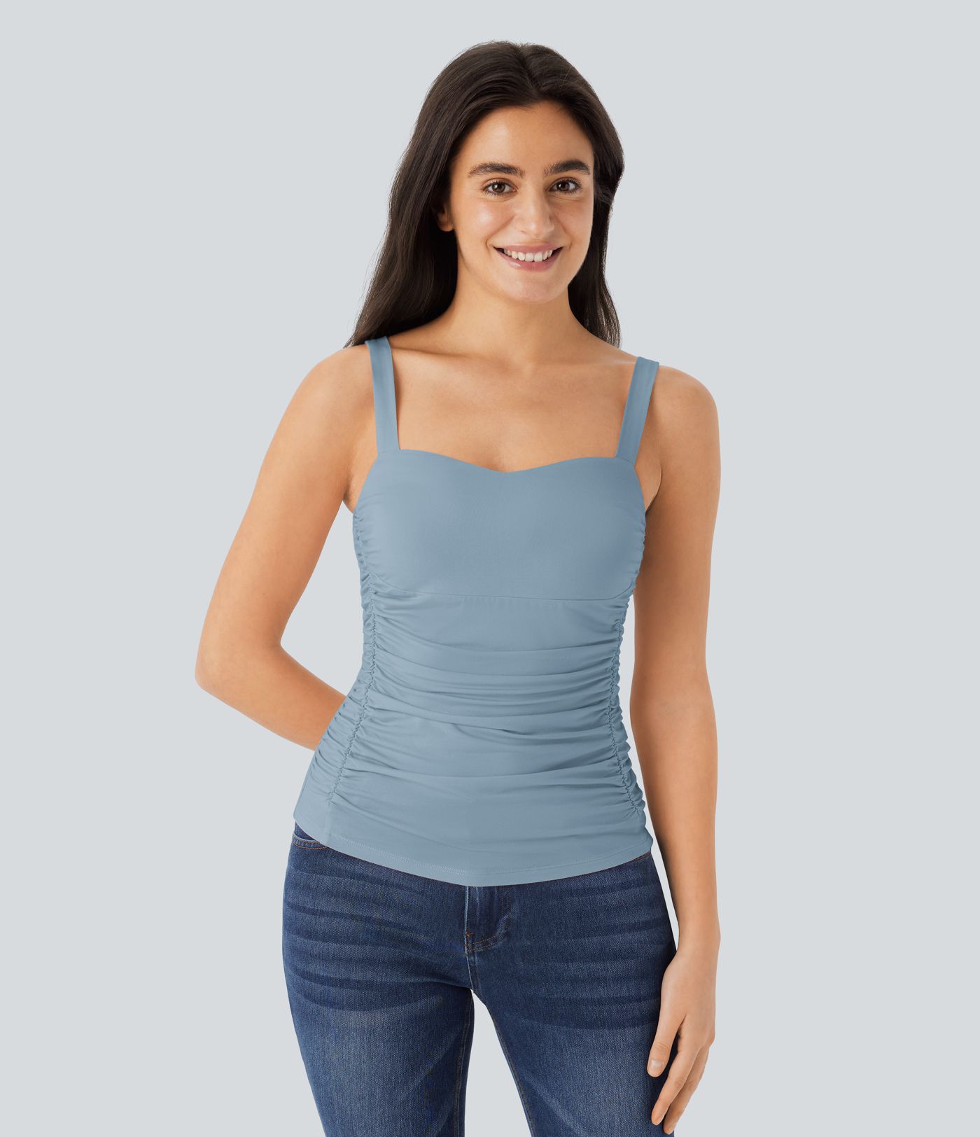 Lässiges, rückenfreies Tanktop mit Rüschen