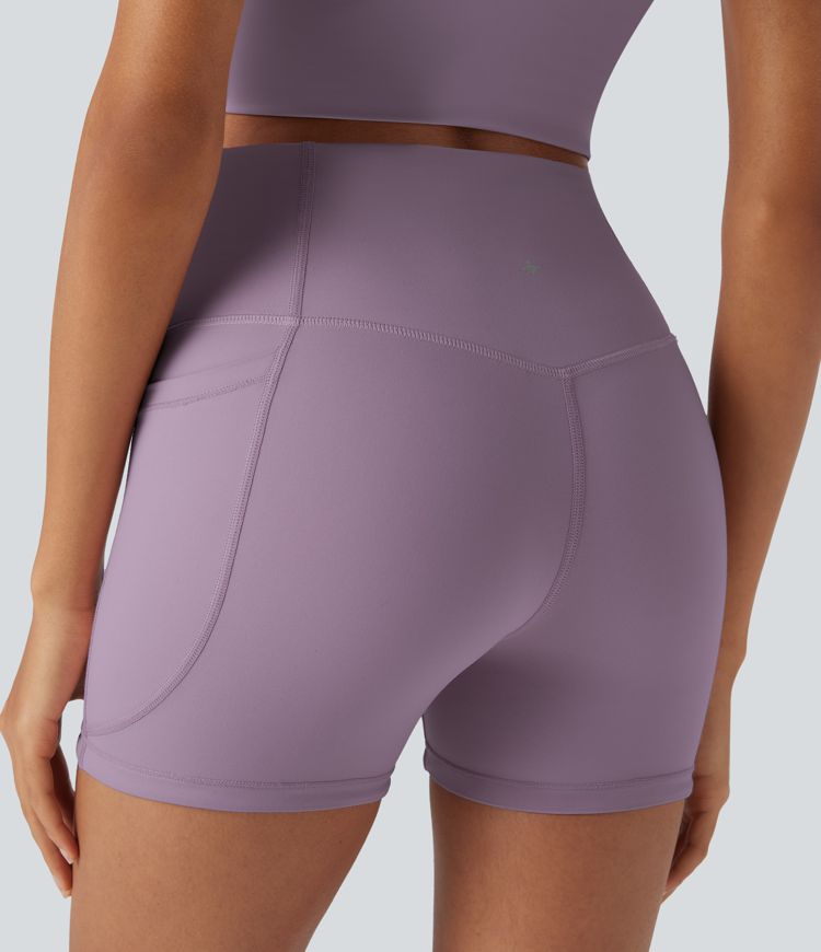 Shorts de yoga Halara UltraSculpt™ Refrescante moldeador de secado rápido con tiro alto reductor de abdomen de 7.5 cm y con bolsillos - UPF 50+