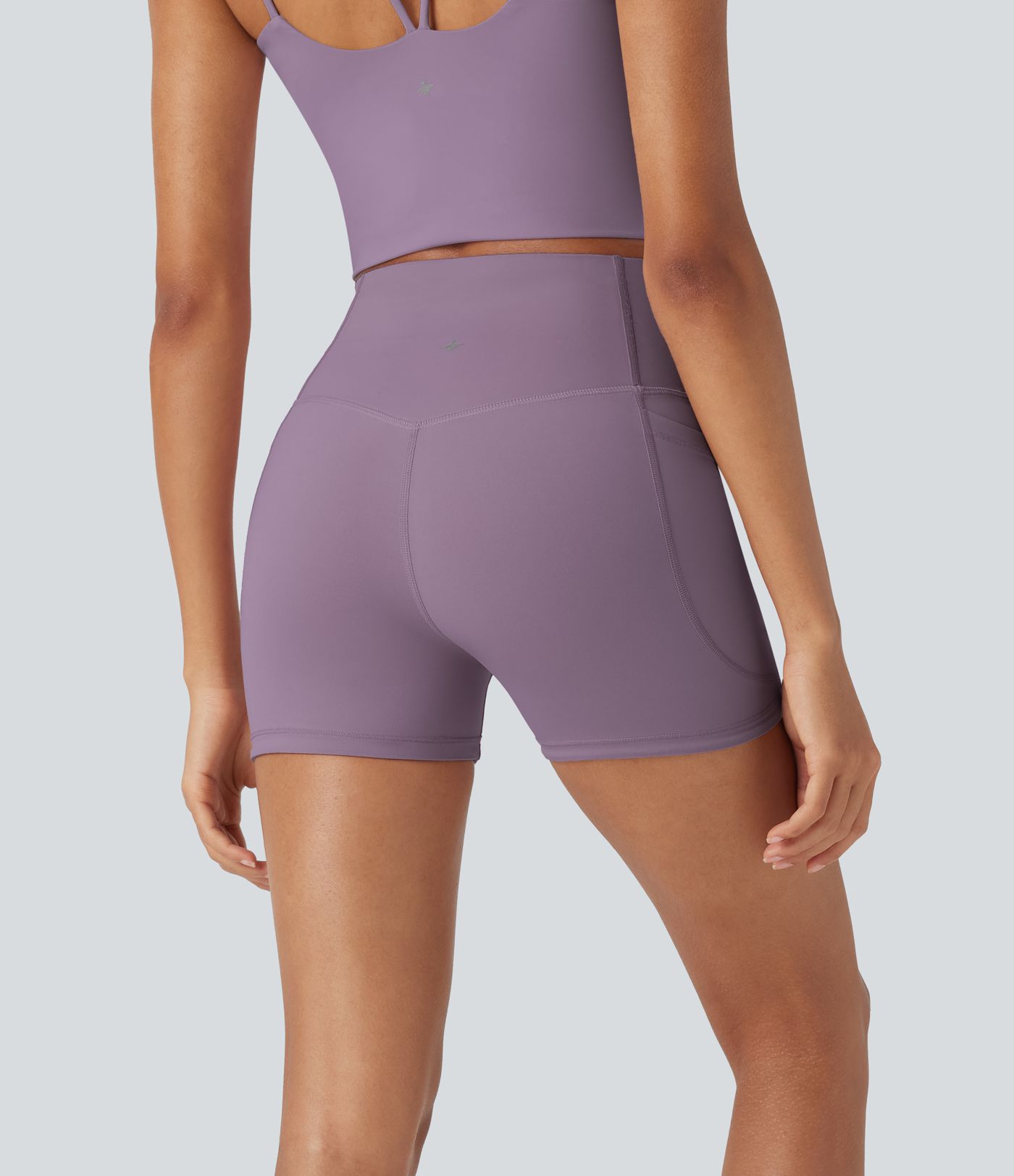 Shorts de yoga Halara UltraSculpt™ Refrescante moldeador de secado rápido con tiro alto reductor de abdomen de 7.5 cm y con bolsillos - UPF 50+