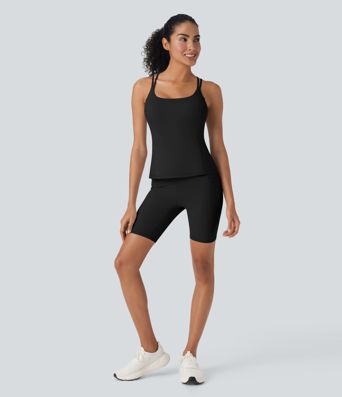 Halara UltraSculpt™ - Workout-Shorts mit hohem Bund, Seitentaschen, Bauchkontrolle und Cool-Touch - schnelltrocknend, UPF50+, 17,8 cm Halara UltraSculpt™ - Workout-Shorts mit hohem Bund, Seitentaschen, Bauchkontrolle und Cool-Touch - schnelltrocknend, UPF50+, 17,8 cm