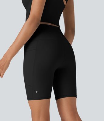 Halara UltraSculpt™ - Workout-Shorts mit hohem Bund, Seitentaschen, Bauchkontrolle und Cool-Touch - schnelltrocknend, UPF50+, 17,8 cm Halara UltraSculpt™ - Workout-Shorts mit hohem Bund, Seitentaschen, Bauchkontrolle und Cool-Touch - schnelltrocknend, UPF50+, 17,8 cm