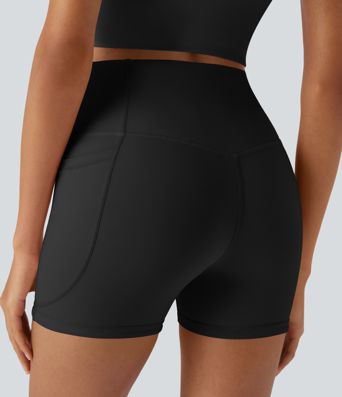 Halara UltraSculpt™ Cool Quick Dry High Waisted Tummy Control Shaping Yoga Biker Shorts 3'' with Pockets-UPF50+