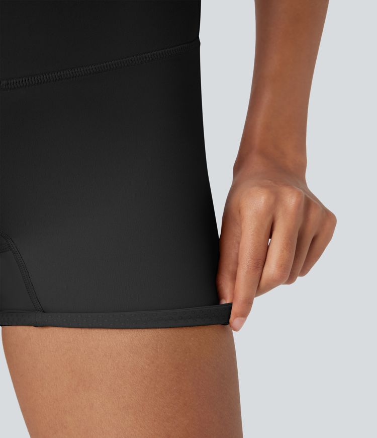 Halara UltraSculpt™ Cool Quick Dry SoCinched High Waisted Tummy Control Shaping Yoga Biker Shorts 3'' with Pockets-UPF50+