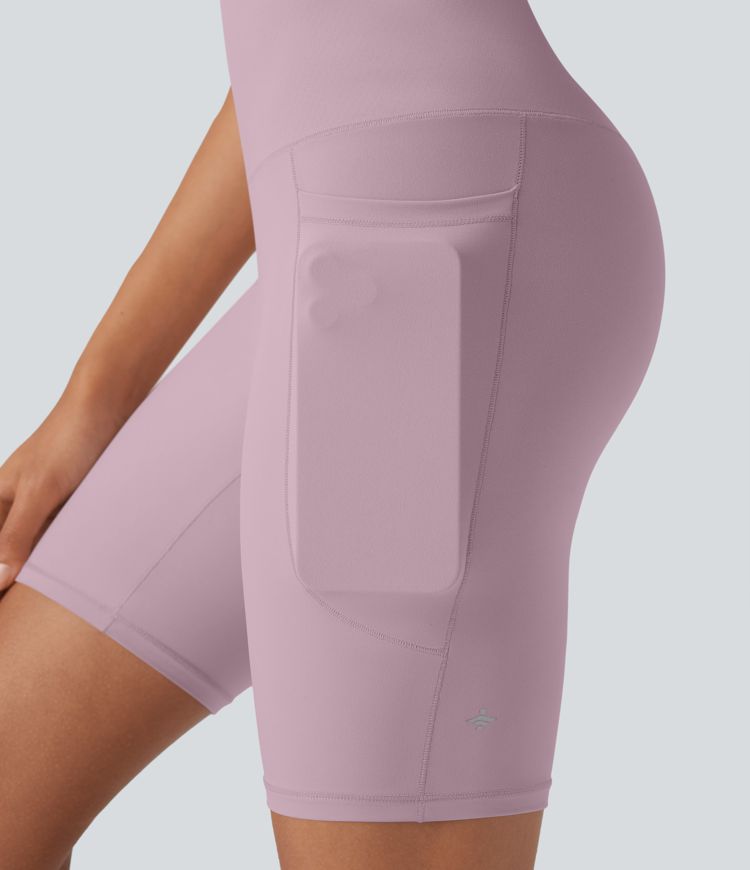 Halara UltraSculpt™ Cool Biker Shorts with quick-drying with 18 cm abdomen sculpting effect with side pockets and UPF 50+