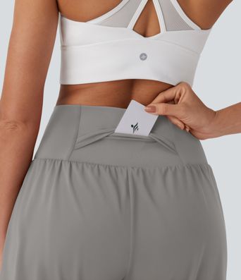 SoftlyZero™ Airy Super High Waisted 2-in-1 Cool Touch Yoga Shorts 7" with Pockets