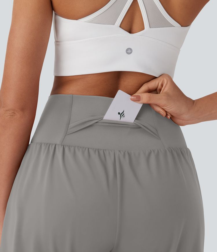 SoftlyZero™ Airy Super High Waisted 2-in-1 Cool Touch Yoga Shorts 7" with Pockets