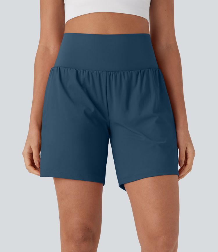 Softlyzero™ Airy Super High Waisted 2-in-1 Cool Touch Yoga Shorts 7" with Pockets