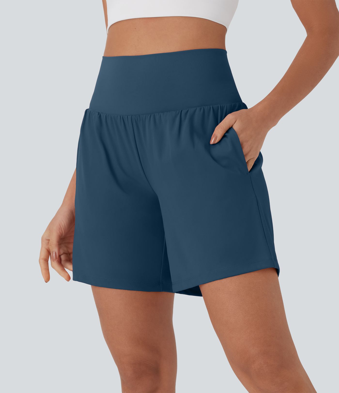 Softlyzero™ Airy Super High Waisted 2-in-1  Yoga Shorts 7" with Pockets