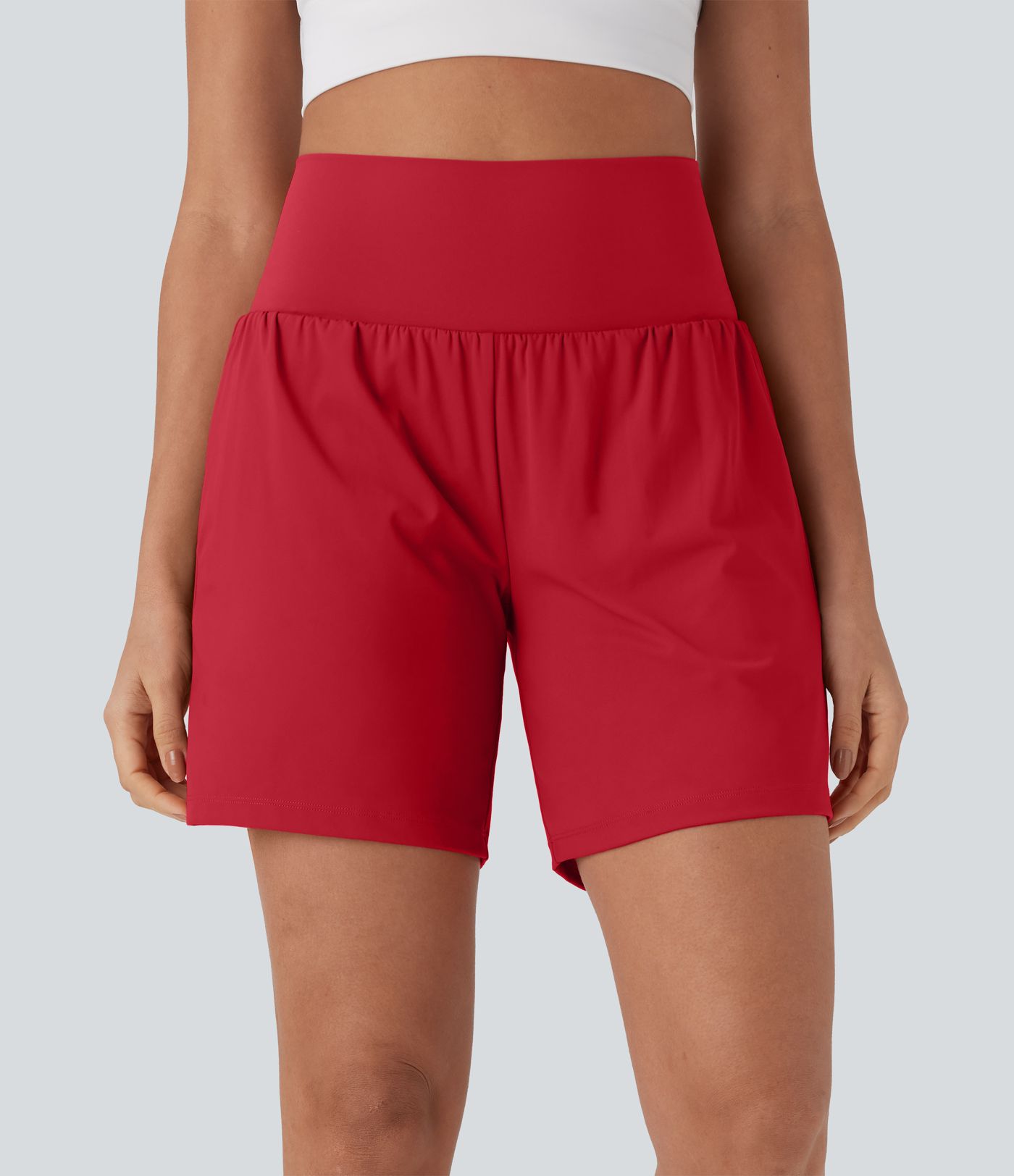 SoftlyZero™ Airy Super High Waisted 2-in-1 Cool Touch Yoga Shorts 7" with Pockets