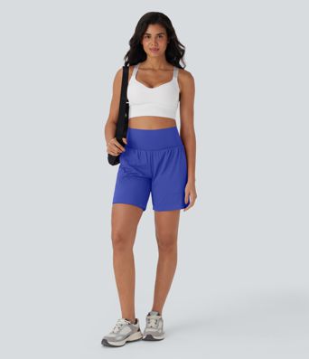 Softlyzero™ Airy Super High Waisted 2-in-1  Yoga Shorts 7" with Pockets