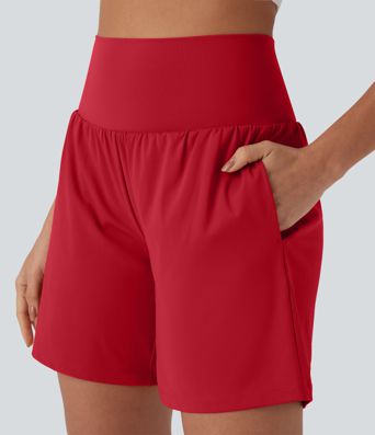 SoftlyZero™ Airy Super High Waisted 2-in-1 Cool Touch Yoga Shorts 7" with Pockets