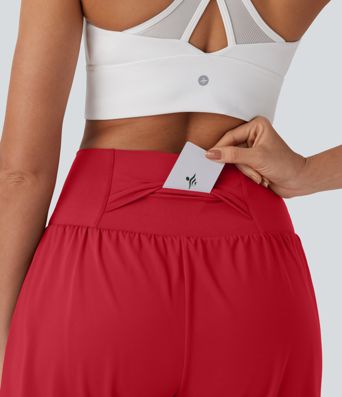 SoftlyZero™ Airy Super High Waisted 2-in-1 Cool Touch Yoga Shorts 7" with Pockets