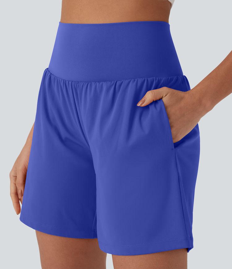 Softlyzero™ Airy Super High Waisted 2-in-1  Yoga Shorts 7" with Pockets