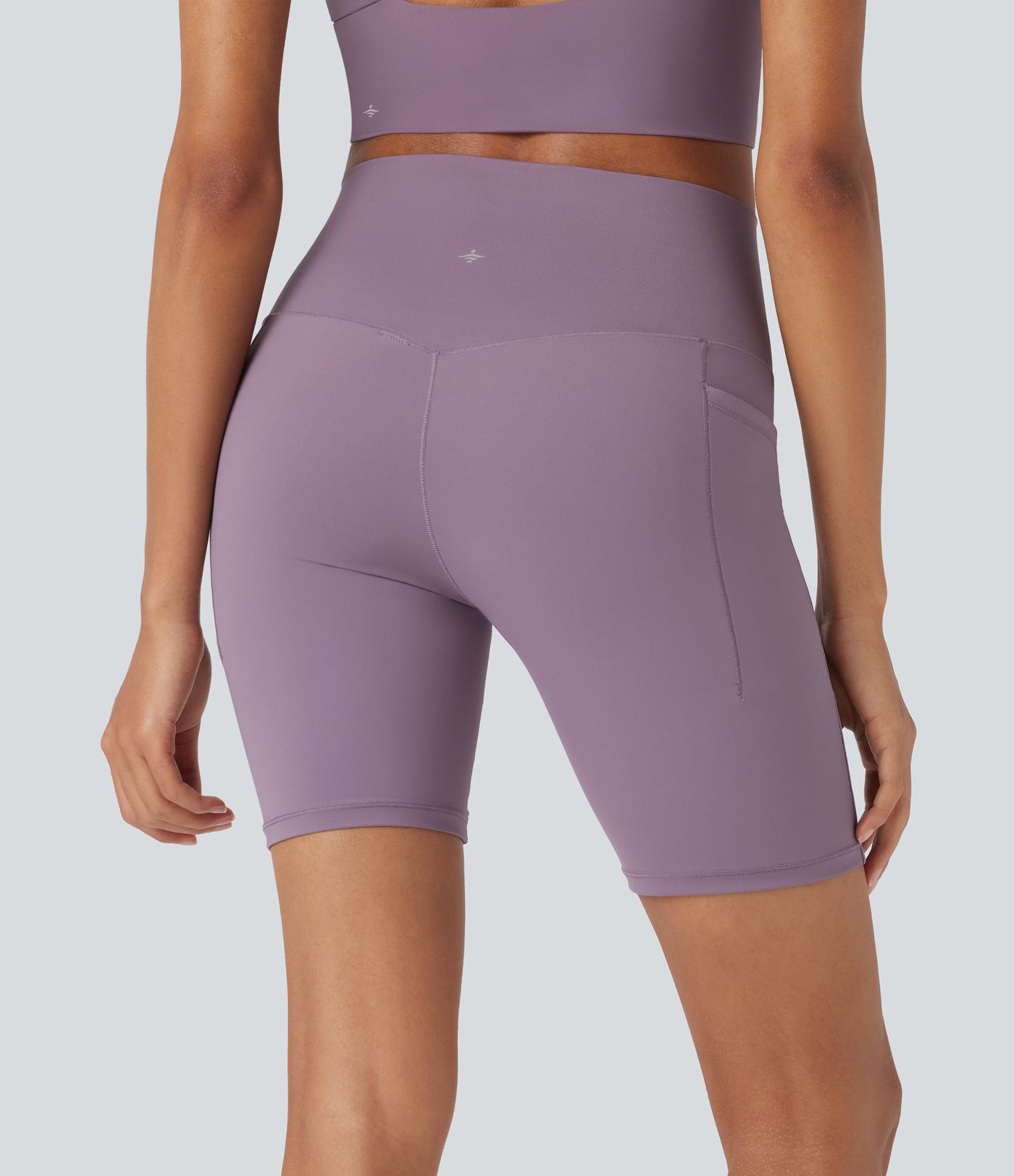 Halara UltraSculpt™ - Wander-Shorts mit hohem Bund, Seitentaschen, Bauchkontrolle und Cool-Touch - schnelltrocknend, UPF50+, 17,8 cm