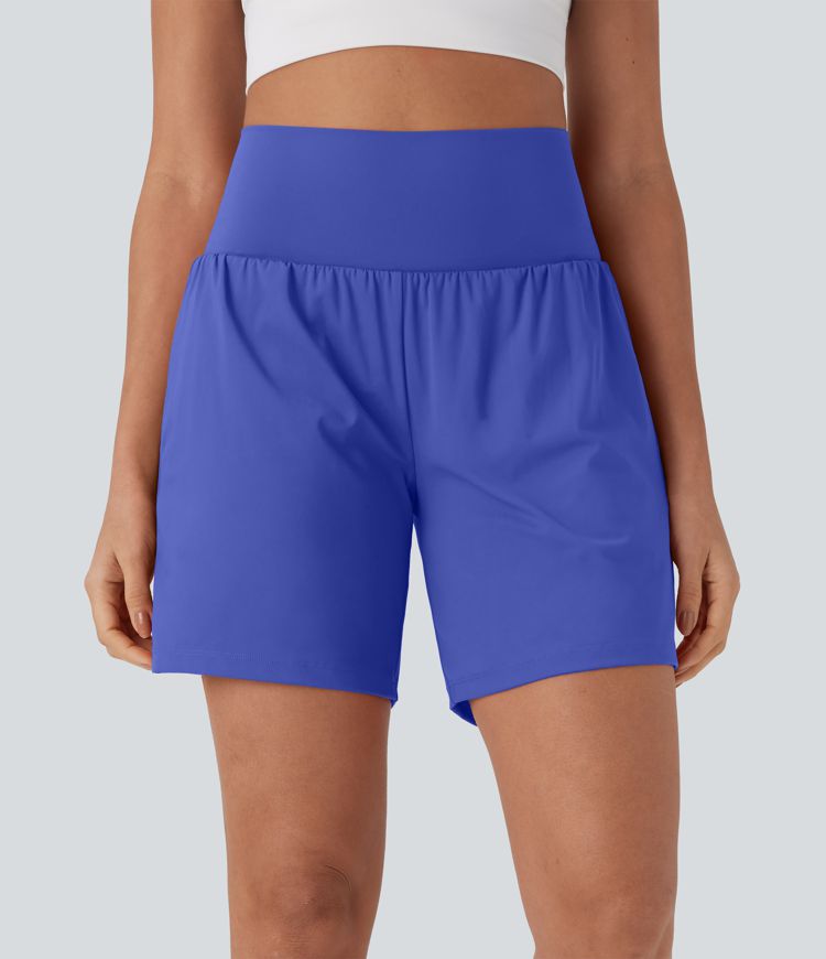 Softlyzero™ Airy Super High Waisted 2-in-1  Yoga Shorts 7" with Pockets