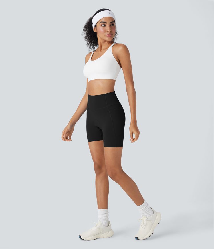 SpeedWave™ SoCinched shorts de ciclismo de talle alto 5'' con control abdominal, antideslizantes, de secado rápido y bolsillos