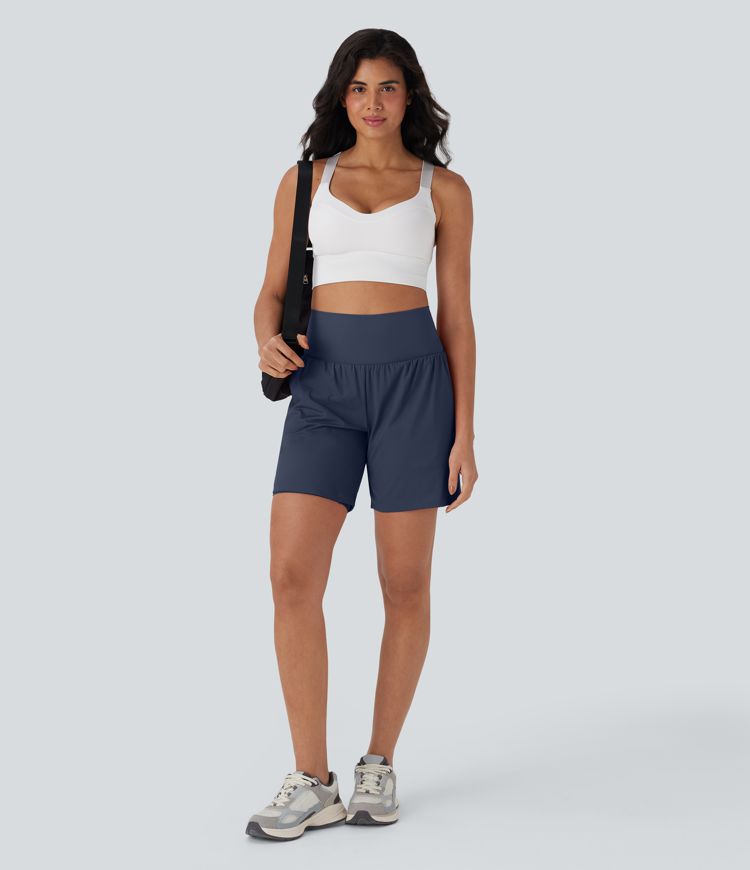 Softlyzero™ Airy Super High Waisted 2-in-1 Cool Touch Yoga Shorts 7" with Pockets