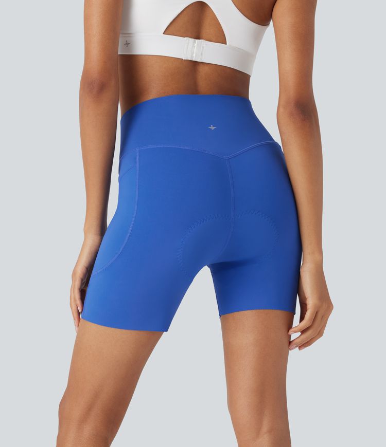 SpeedWave™ - Gepolsterte Radler-Shorts mit hohem Bund, Seitentaschen und Bauchkontrolle - rutschfest, schnelltrocknend, 12,7 cm