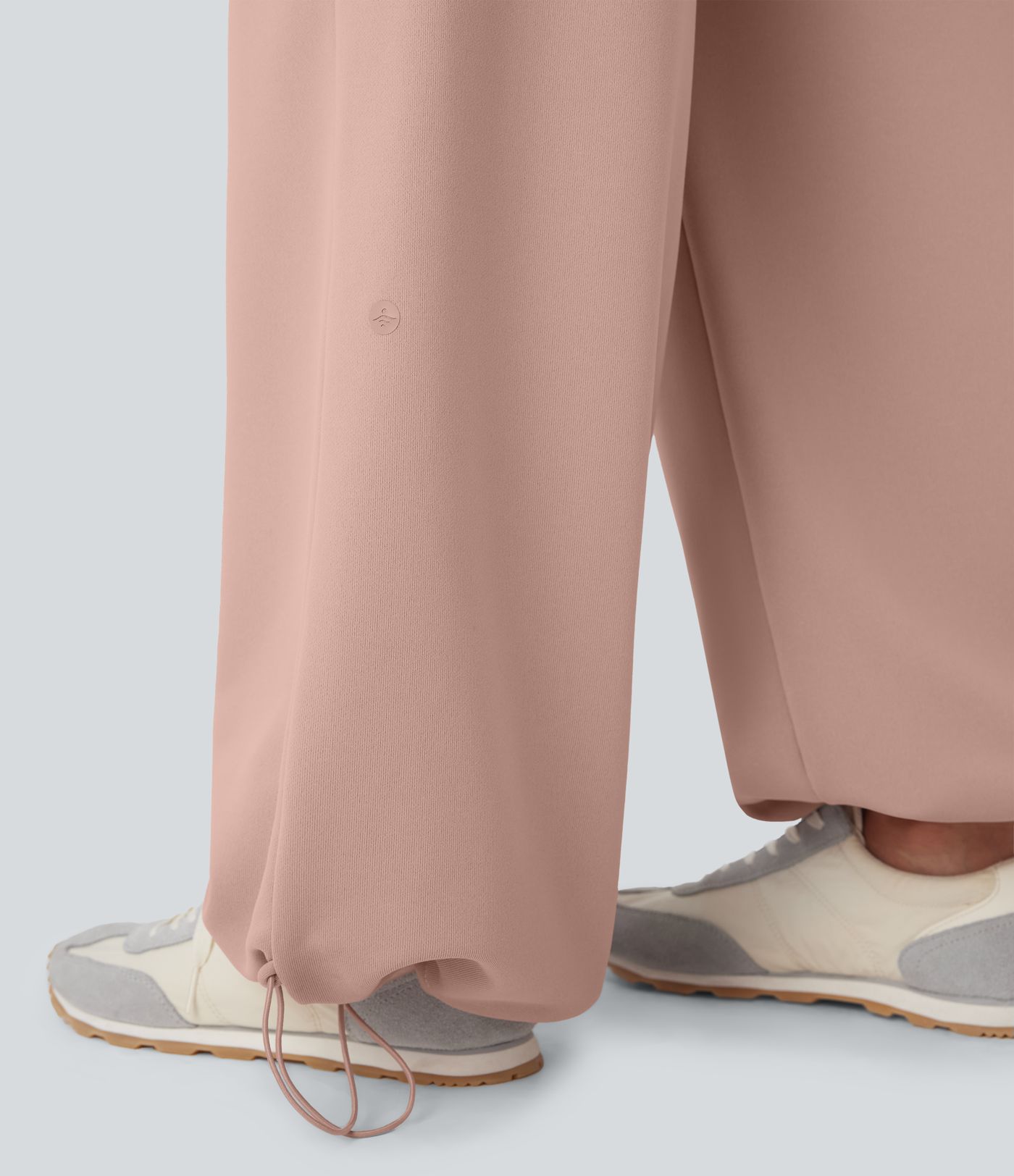 Pantalones de talle alto, con cordón, perneras ajustables, de pierna ancha y estilo relajado, con bolsillos