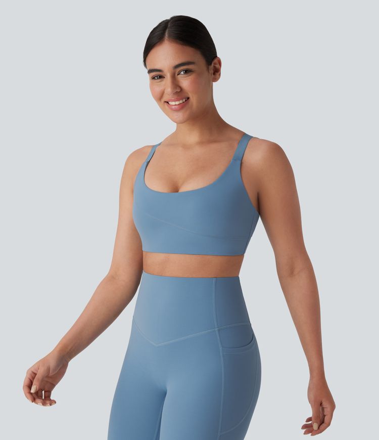 Halara UltraSculpt™ Medium Support  U Neck Workout Sports Bra A-C Cups