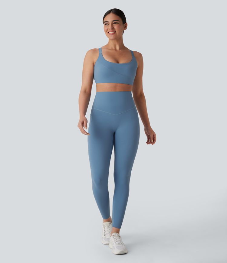 Halara UltraSculpt™ Medium Support  U Neck Workout Sports Bra A-C Cups